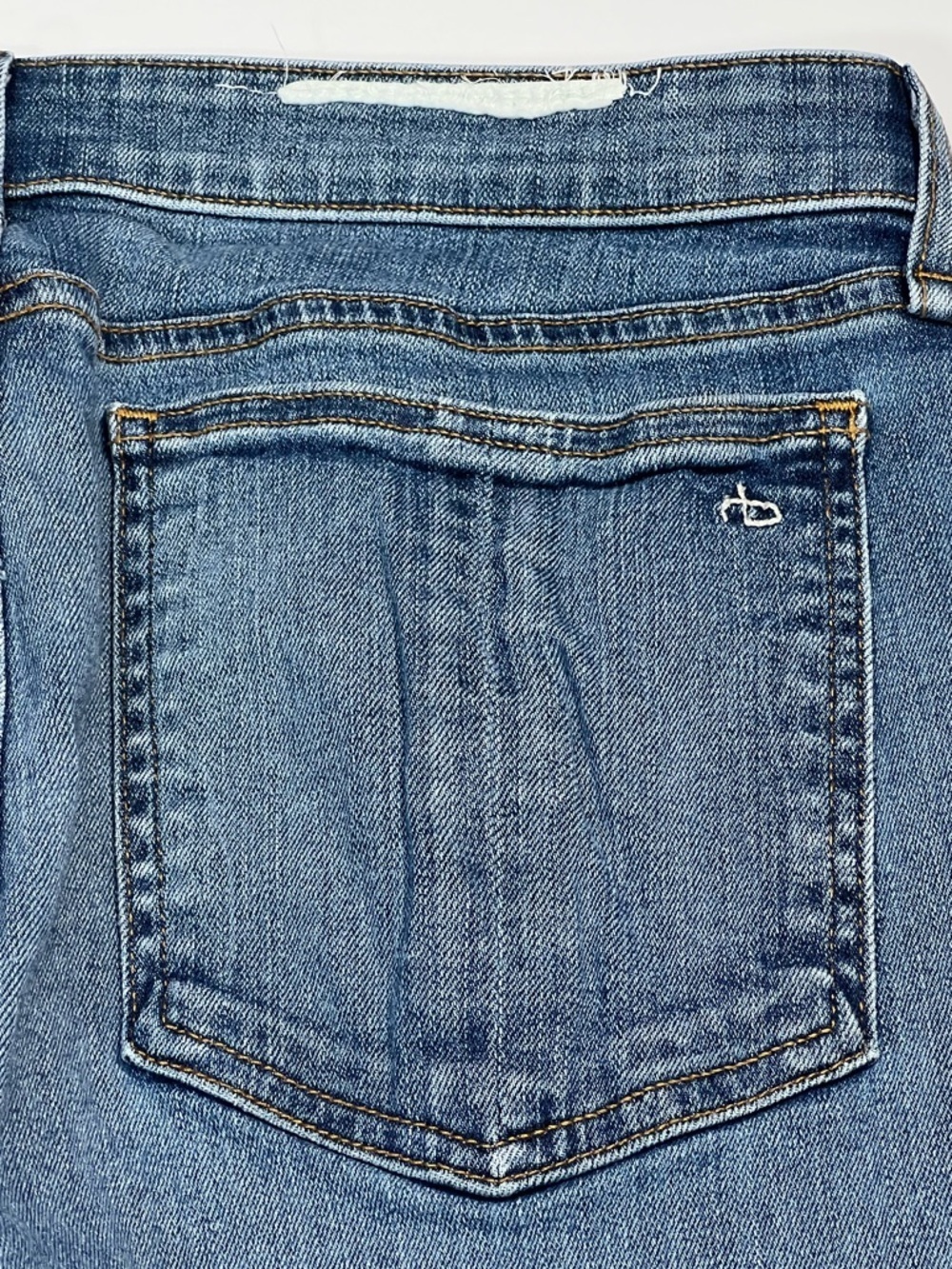 Rag and Bone Cate Skinny Blue Jeans Raw Hem Medium Wash Womens Size 31 Designer - Picture 12 of 12